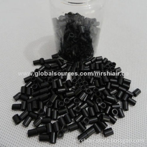 4.5mmx3.0mmx6.0mm black brown blonde 500pcs a color long thick micro ring extension tubes beads